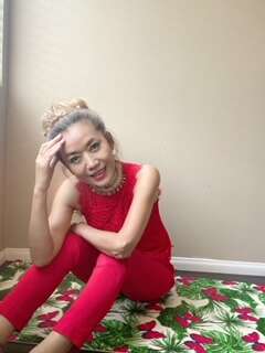 One of This Year's Hot Summer Fashion Trend Color is red. Now I am here showing wearing red pants with a red lace top.