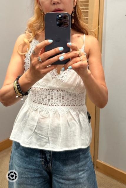 Lace top is another summer white top