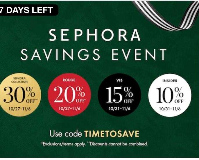 Sephora savings event